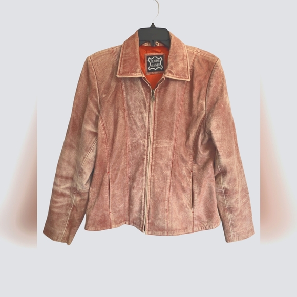 Genuine Leather Jackets & Blazers - Vintage Genuine Leather Women's  Jacket with Polyester Lining Size XL